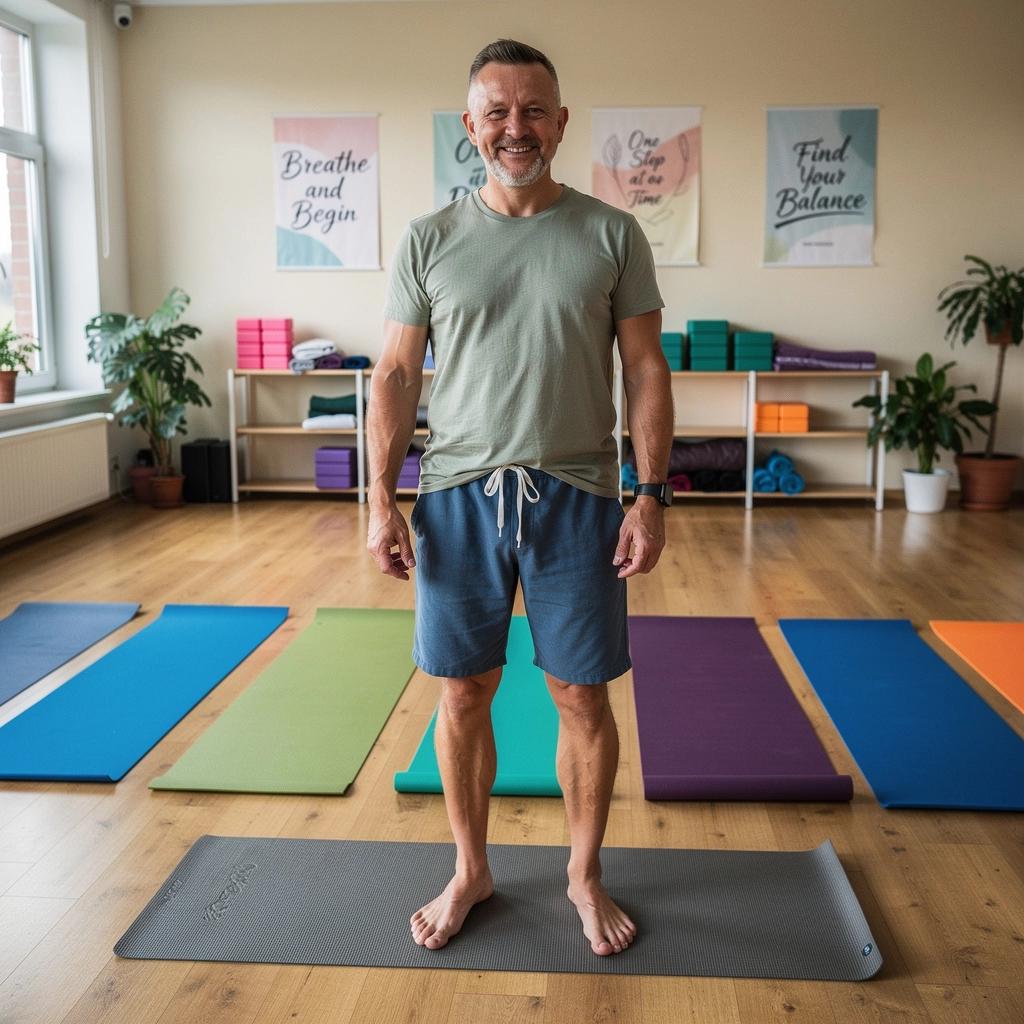 Młoda kobieta relaksuje się w pozycji savasana na macie